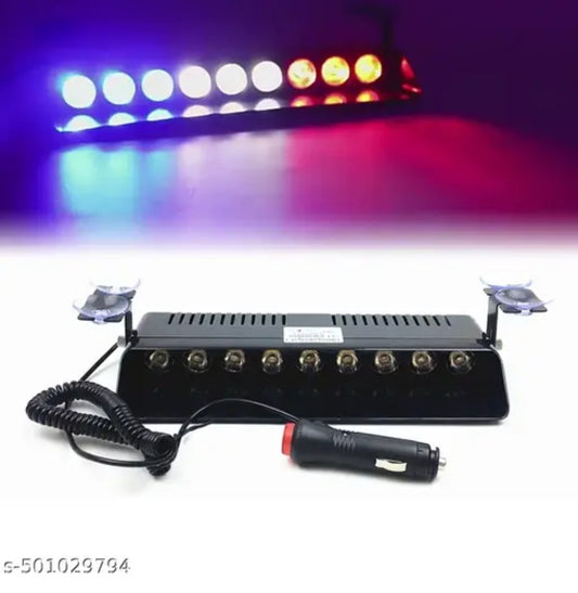 Cartronics 9 LED Car Strobe Warning Light Police LED Flashing Emergency Signal Lights